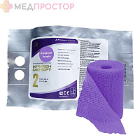 Пластиковый гипс. Бинт Intrarich Cast soft серый  (полужёсткая фиксация) ,размер 7,5 см х 3,6 м