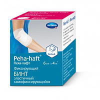 р.6 см х 4 м Пеха-хафт(Peha-haft®) - самофиксирующийся(когезивный) бинт,белый